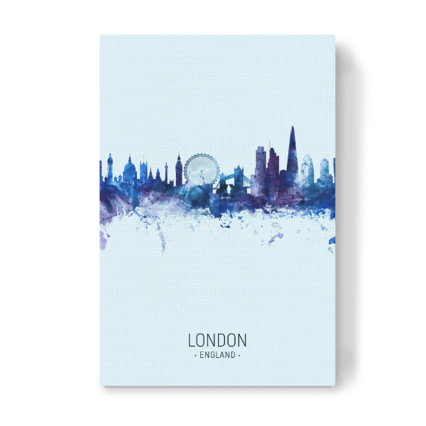 Leinwandbild "London England Skyline Dark Blue" artboxONE - Städte,Städte / London