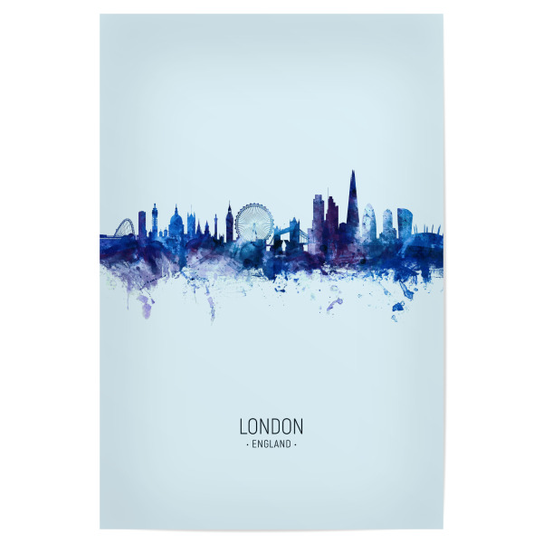 Poster 30x20 cm "London England Skyline Dark Blue" artboxONE - Städte,Städte / London