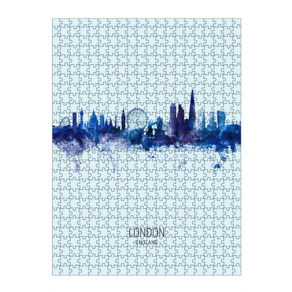 Puzzle Ravensburger "London England Skyline Dark Blue" artboxONE - Städte,Städte / London