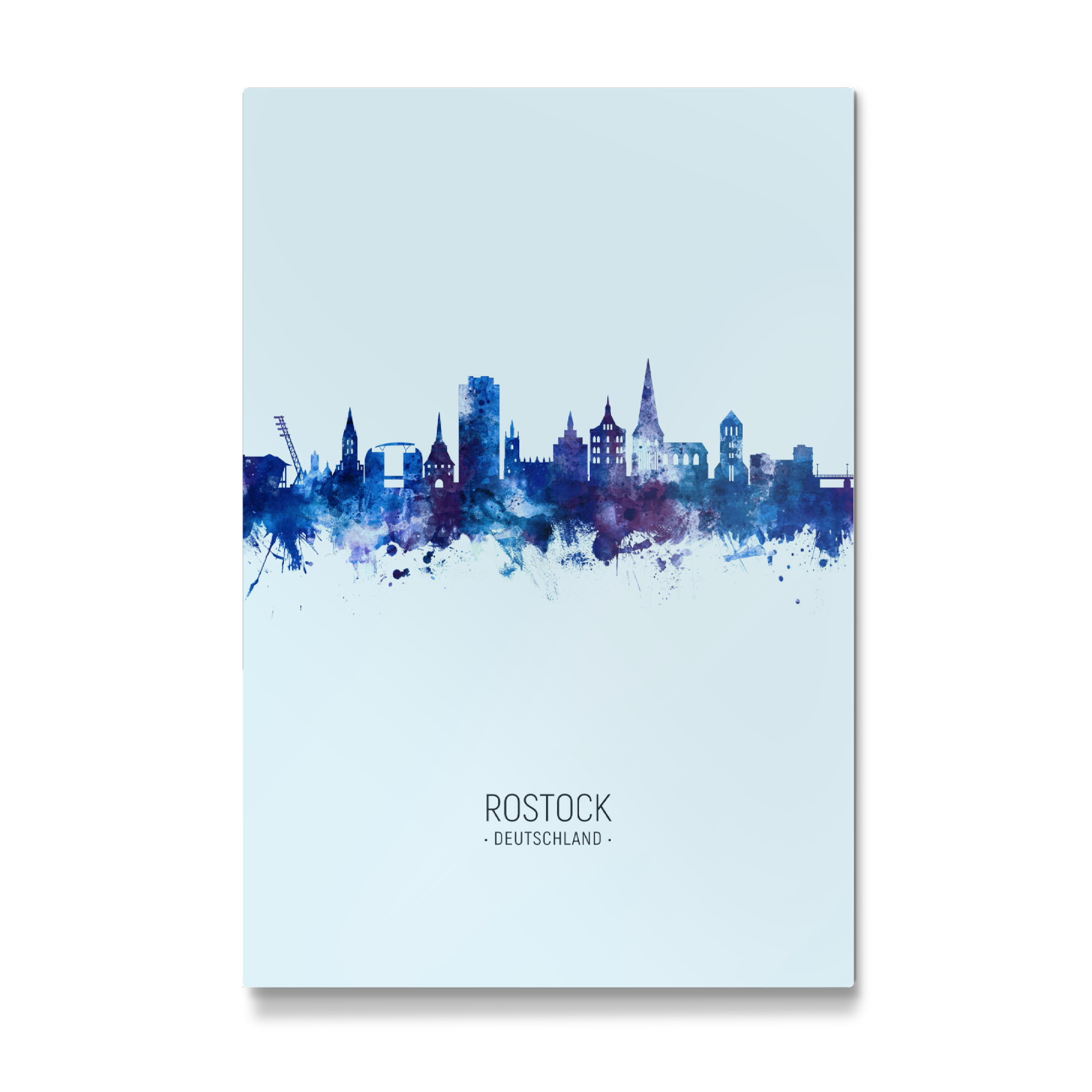 Galerie-Print "Rostock Germany Skyline Dark Blue" 30x20 cm artboxONE