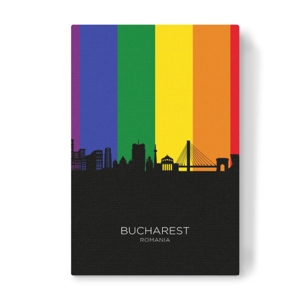 Leinwandbild "Bucharest Romania Skyline Pride" artboxONE - Städte