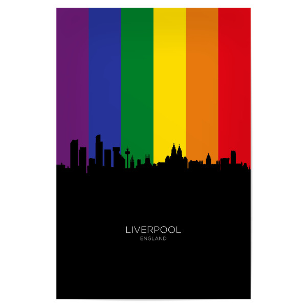Poster 30x20 cm "Liverpool England Skyline Pride" artboxONE - Städte