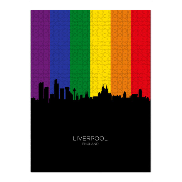 Puzzle Ravensburger "Liverpool England Skyline Pride" artboxONE - Städte