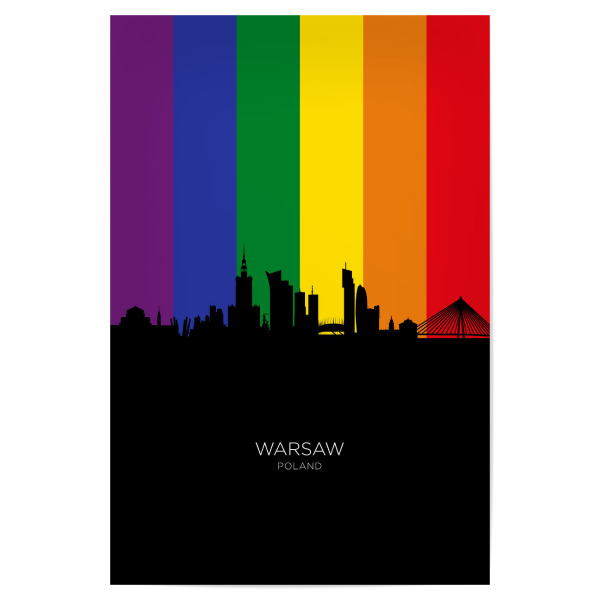 Poster "Warsaw Poland Skyline Pride" artboxONE - Städte