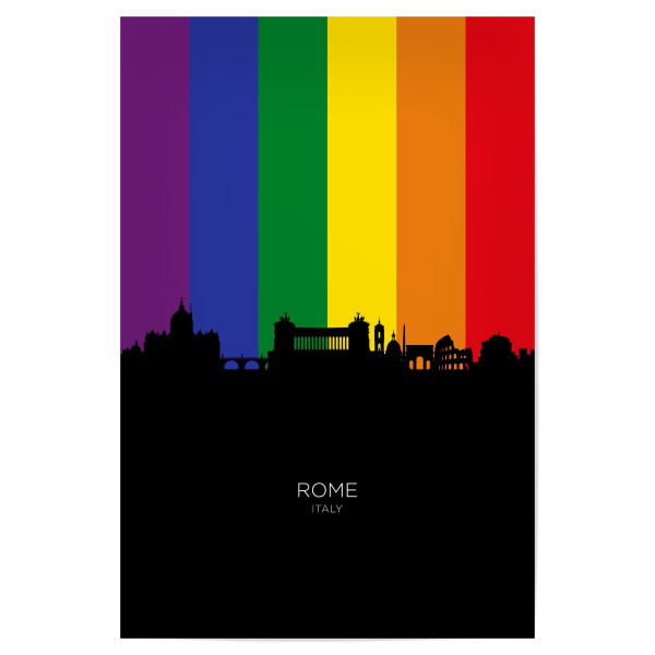 Poster 30x20 cm "Rome Italy Skyline Pride" artboxONE - Städte,Städte / Rom