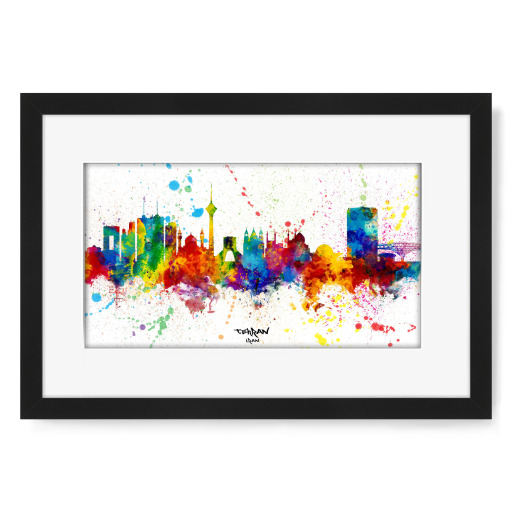 Tehran Iran Skyline Splash