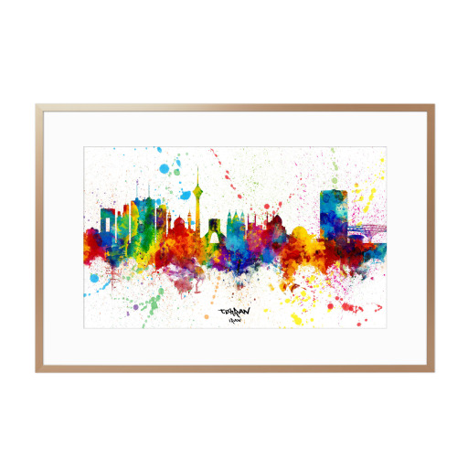 Tehran Iran Skyline Splash