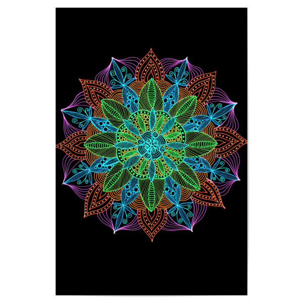 Poster "Neon Mandala" artboxONE - Abstrakt