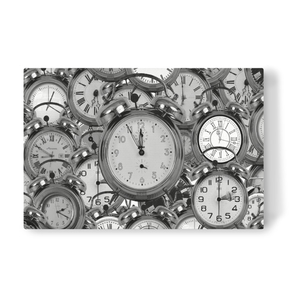 Leinwandbild "Uhrzeit" artboxONE - Abstrakt,Schwarzweiß - Uhrzeit,Uhr,Zeit,Time,Clock