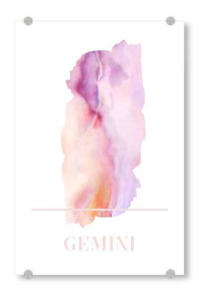 Acrylglasbild "Agate Zodiac Sign - Gemini" artboxONE - Abstrakt