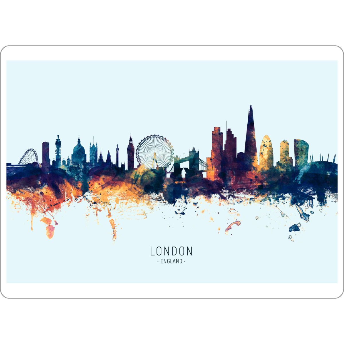 Tischset "London England Skyline BlueOrange" artboxONE - Städte,Städte / London