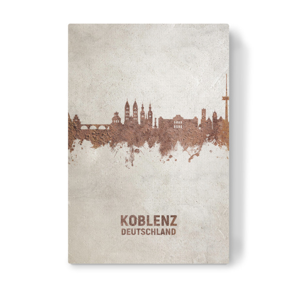 Leinwandbild "Koblenz Germany Skyline Rust" artboxONE - Städte - Koblenz,Germany,Skyline,Cityscape,Stadtbild,Watercolor,Pride,Deutschland,Stadt,City