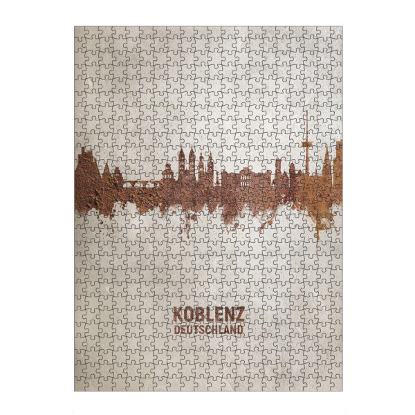 Puzzle Ravensburger "Koblenz Germany Skyline Rust" artboxONE - Städte