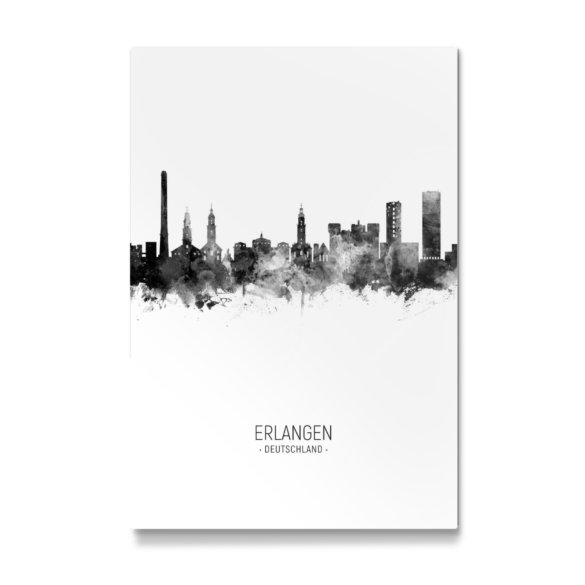 Galerie-Print "Erlangen Skyline BW" 75x50 cm artboxONE