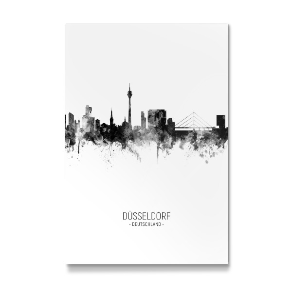 Galerie-Print "Düsseldorf Germany Skyline BW" 30x20 cm artboxONE