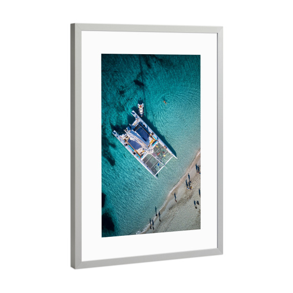 Poster mit Rahmen Silber "Catamaran" artboxONE - Reise / Strand und Meer