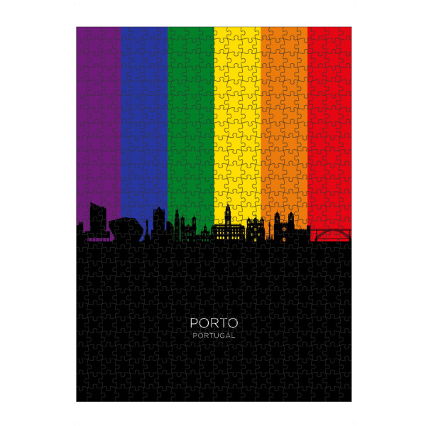 Puzzle Ravensburger "Porto Portugal Skyline Pride" artboxONE - Städte