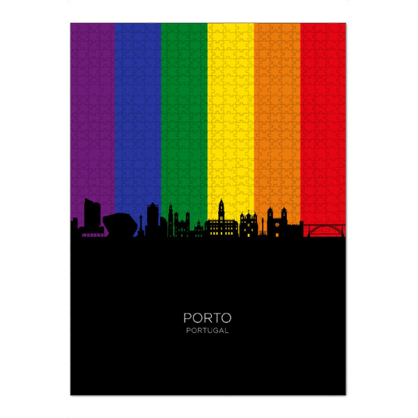 Puzzle Ravensburger "Porto Portugal Skyline Pride" artboxONE - Städte