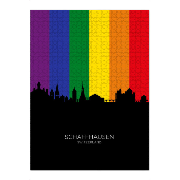 Puzzle Ravensburger "Schaffhausen Skyline Pride" artboxONE - Städte
