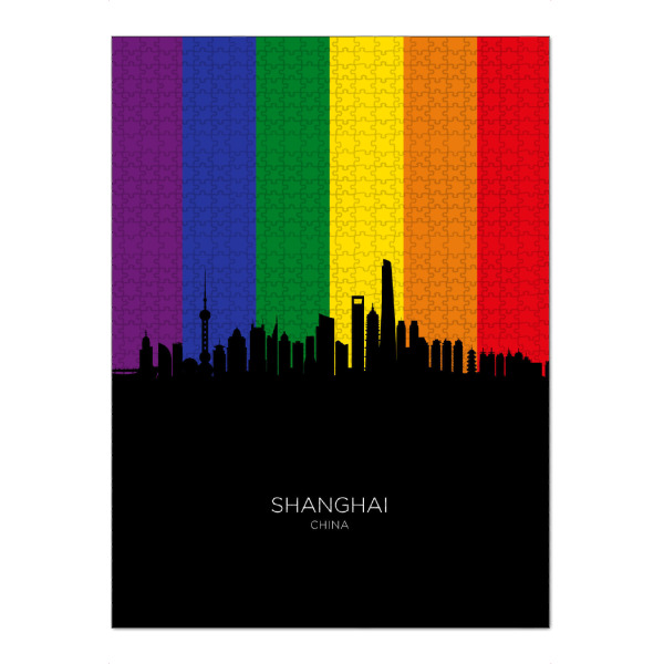 Puzzle Ravensburger "Shanghai China Skyline Pride" artboxONE - Städte,Städte / Shanghai