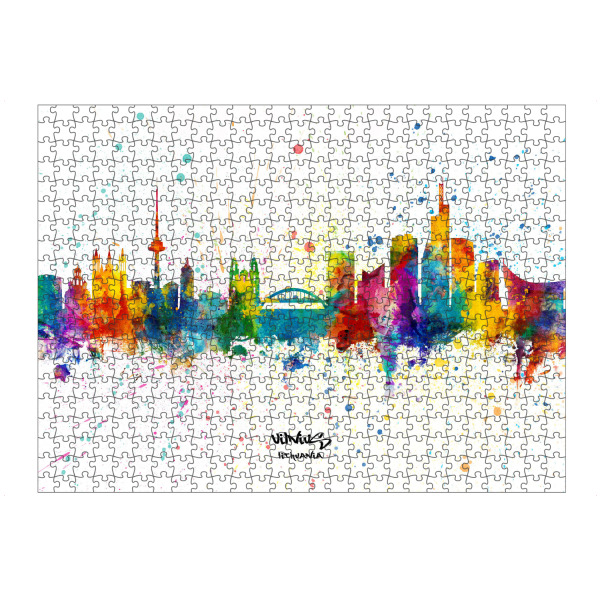 artboxONE Puzzle "Vilnius Lithuania Skyline Splash" artboxONE - Städte