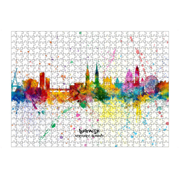 Puzzle Ravensburger "Belfast Skyline Splash" artboxONE - Städte