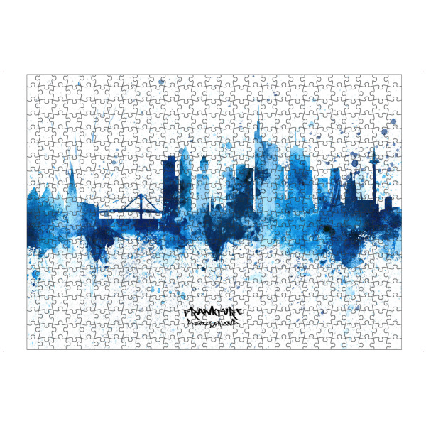 Puzzle Ravensburger "Frankfurt Skyline SplashBlue" artboxONE - Städte,Städte / Frankfurt