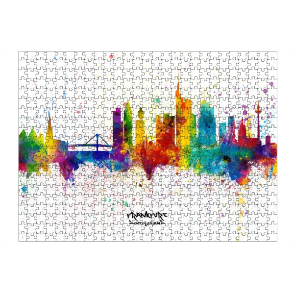 Puzzle Ravensburger "Frankfurt Germany Skyline Splash" artboxONE - Städte,Städte / Frankfurt