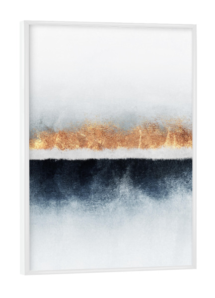 Poster mit weißem Rahmen "Horizon" artboxONE - Abstrakt - Abstract,Abstraction,Watercolor,Aquarelle,Minimal,Marmor,Abstrakt