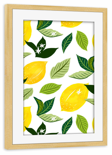 Poster mit Rahmen kiefer "Lemona" artboxONE - Essen & Trinken,Abstrakt