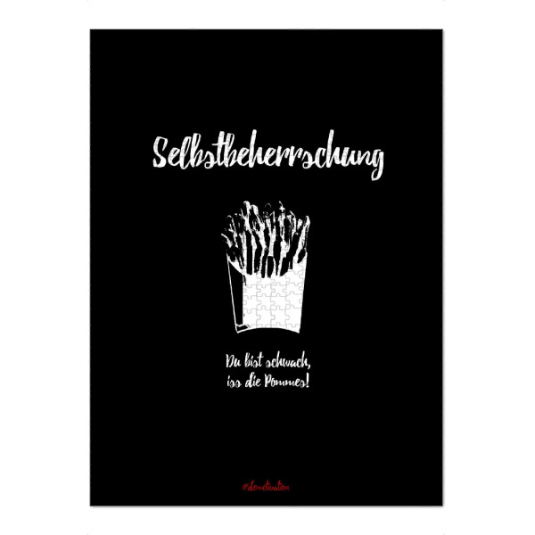 Puzzle Ravensburger "Selbstbeherrschung" artboxONE - Typografie,Schwarzweiß,Lustig