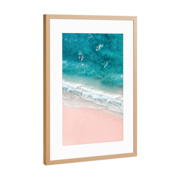 Poster mit Rahmen Kupfer "Summer Beach Time" artboxONE - Natur,Reise,Menschen,Sport / Sommerspiele