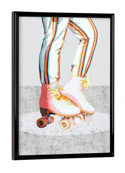 Poster mit schwarzem Rahmen "Skating" artboxONE - Sport