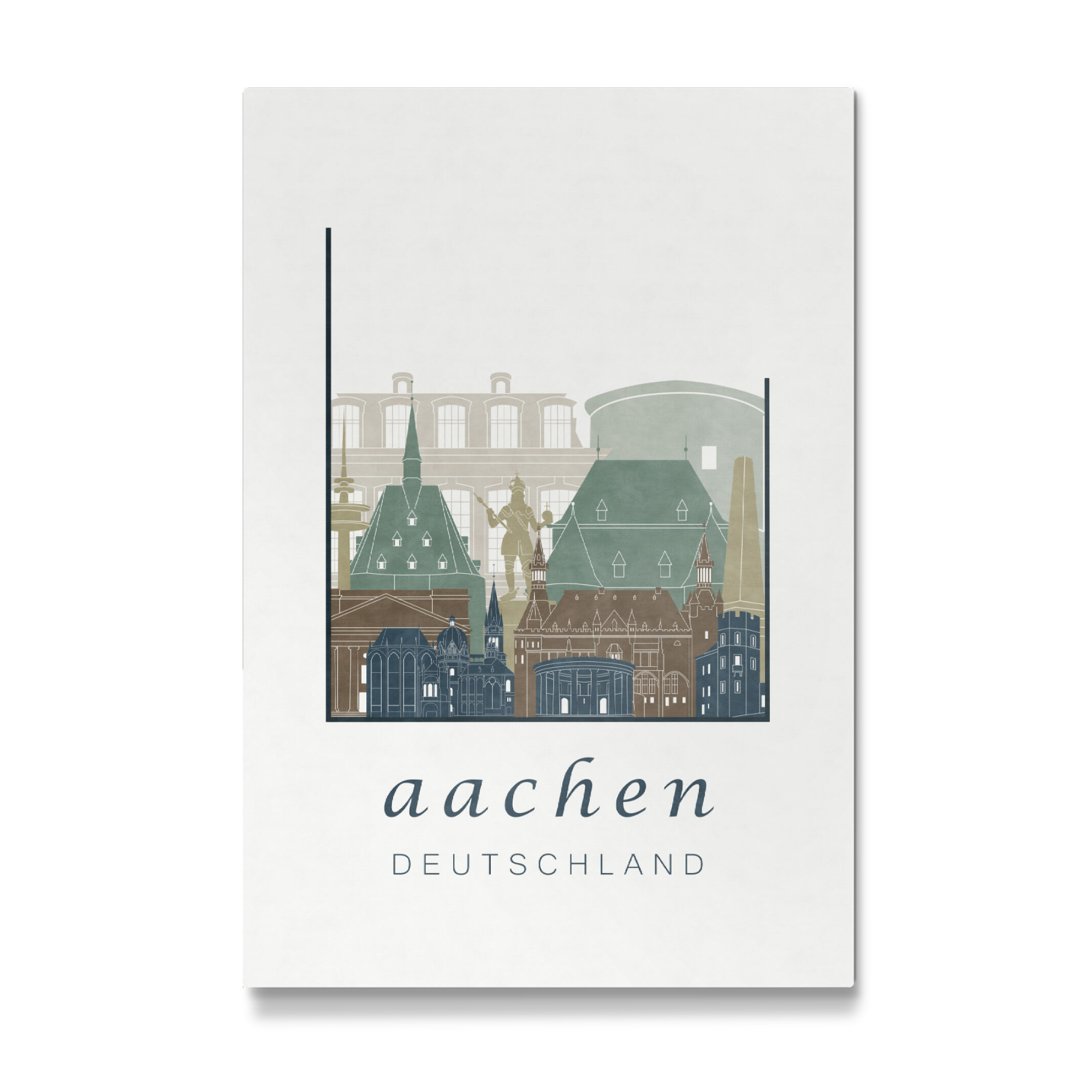 Galerie-Print "Aachen skyline light blue" 75x50 cm artboxONE