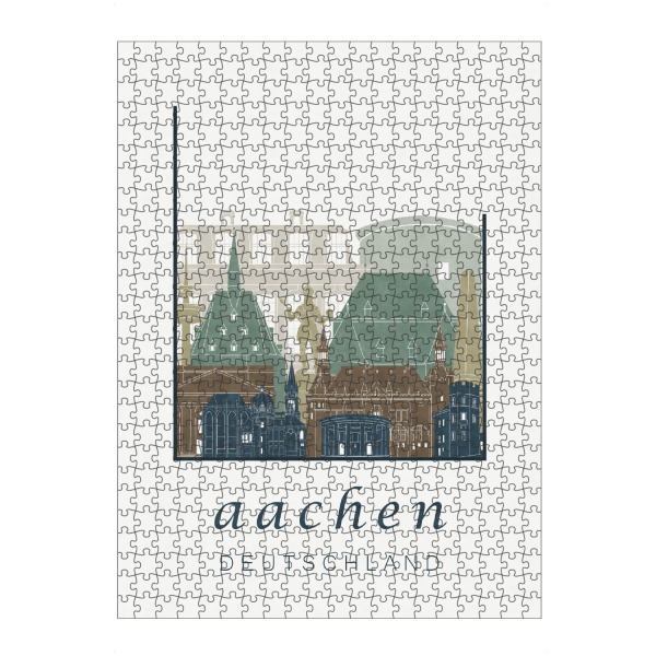 artboxONE Puzzle "Aachen skyline light blue" artboxONE - Städte,Architektur