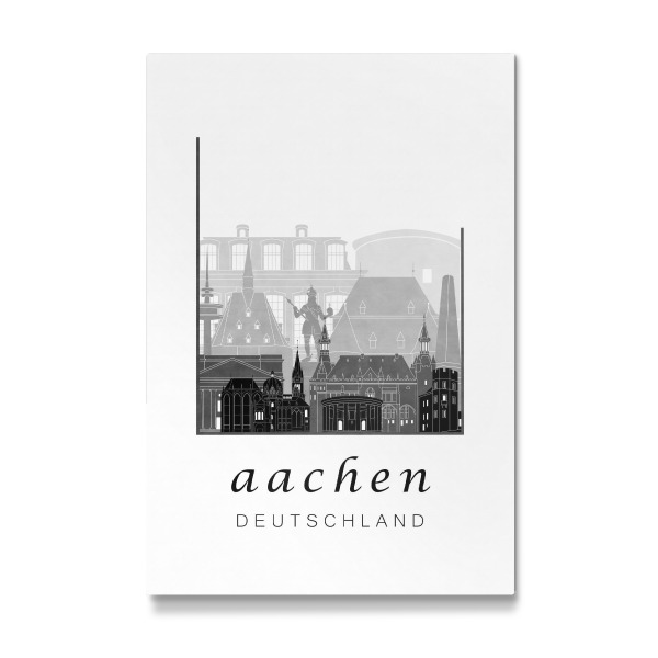 Galerie-Print "Aachen skyline black & white" 30x20 cm artboxONE