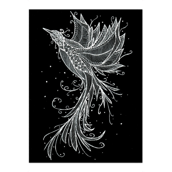Puzzle Ravensburger "Rising Phoenix" artboxONE - Tiere,Schwarzweiß