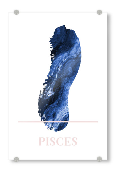Acrylglasbild "Agate Zodiac Sign - Pisces" artboxONE - Abstrakt