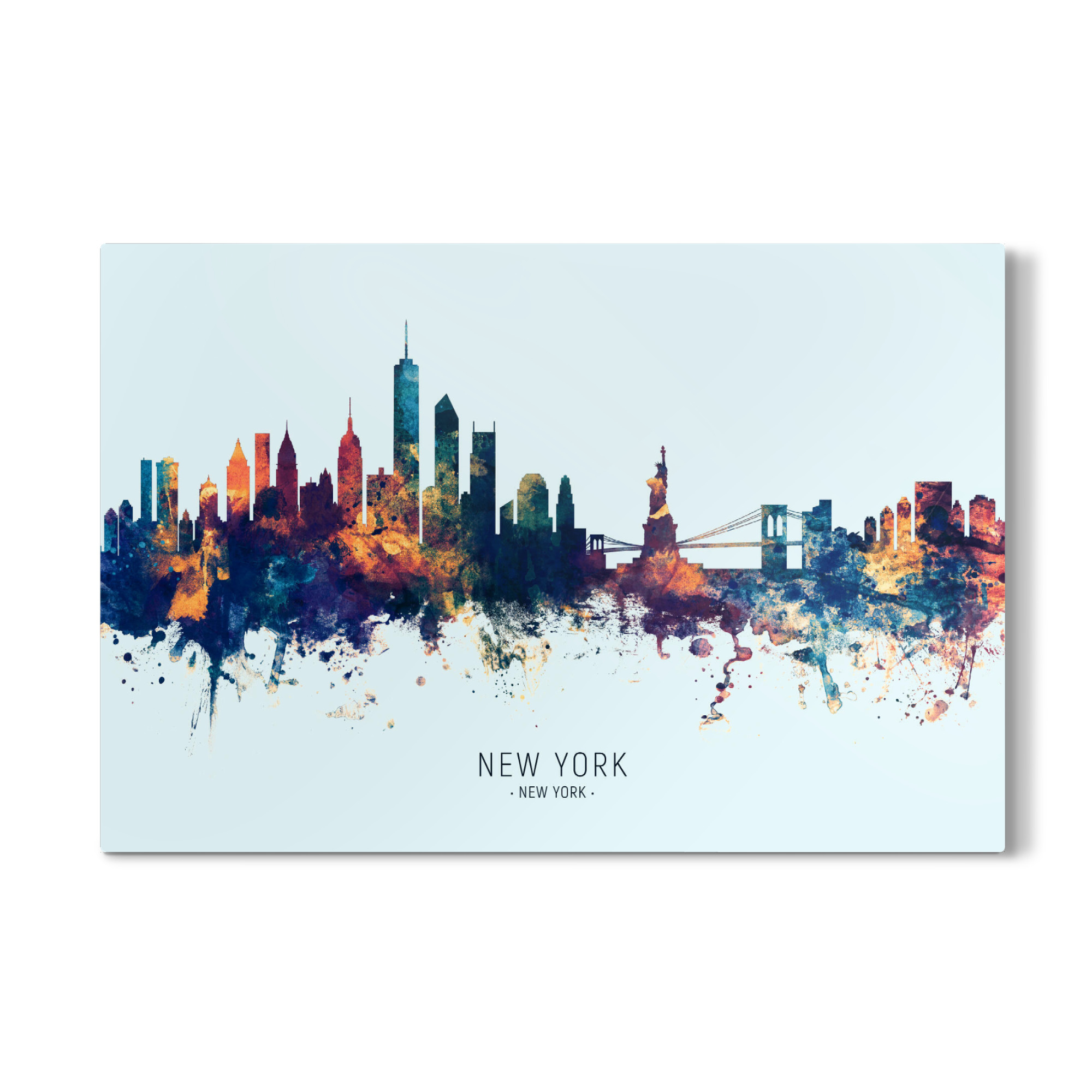 Galerie-Print "New York Skyline BlueOrange" 75x50 cm artboxONE