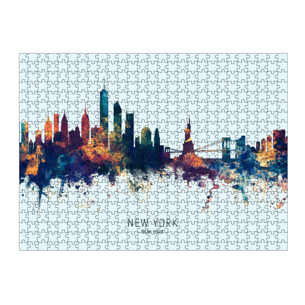 Puzzle Ravensburger "New York Skyline BlueOrange" artboxONE - Städte,Städte / New York