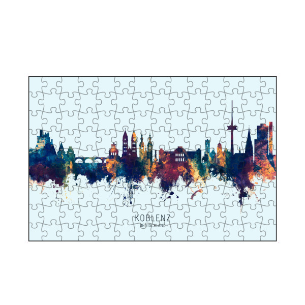 artboxONE Puzzle "Koblenz Germany Skyline BlueOrange" artboxONE - Städte