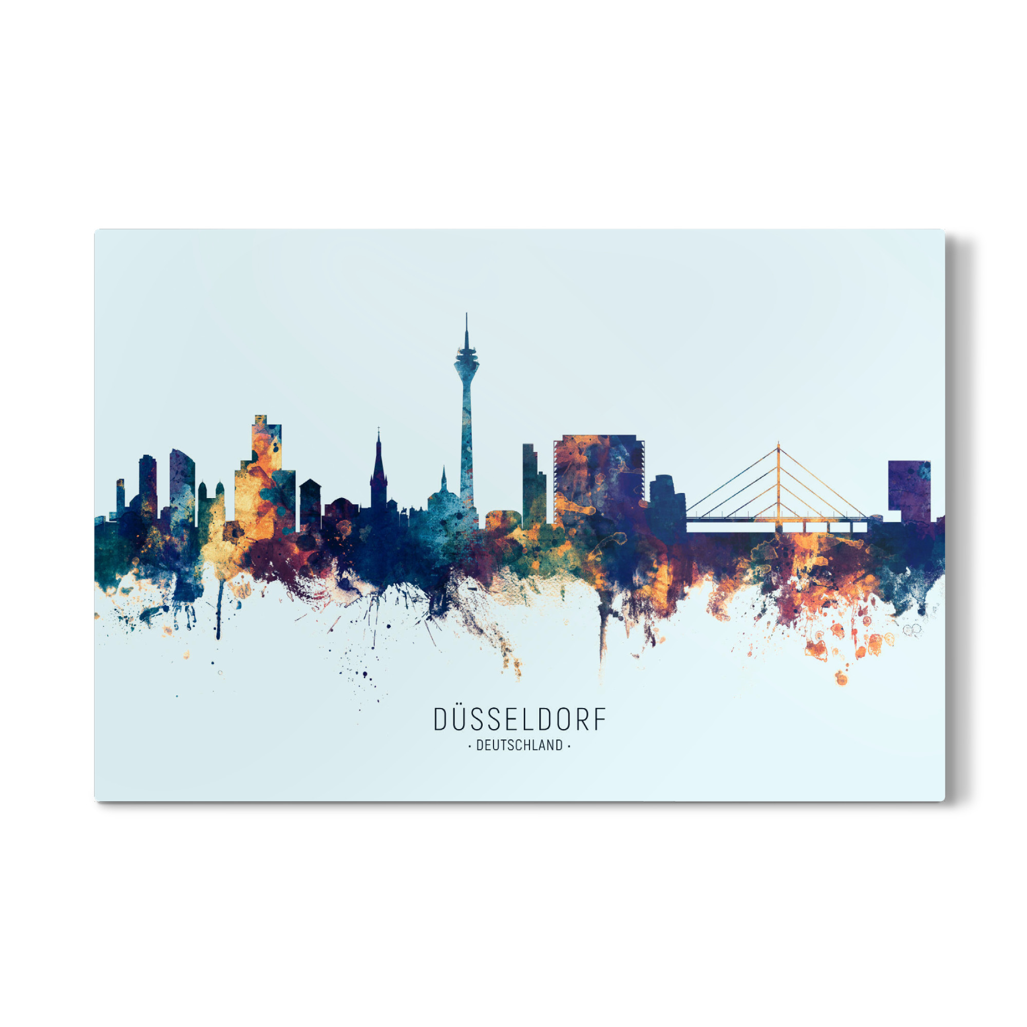 Galerie-Print "Düsseldorf Skyline BlueOrange" 30x20 cm artboxONE