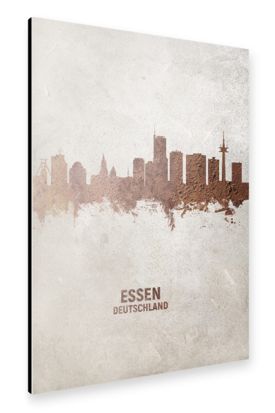 Alu-Dibond "Essen Germany Skyline Rust" 30x20 cm artboxONE