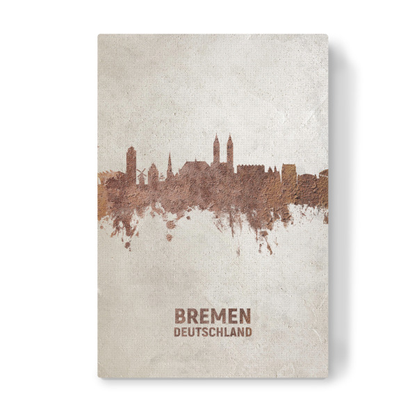 Leinwandbild "Bremen Germany Skyline Rust" artboxONE - Städte - Bremen,Germany,Skyline,Cityscape,Stadtbild,Watercolor,Pride,Deutschland