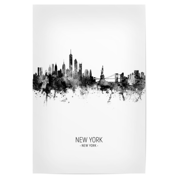 Poster "New York Skyline BW" artboxONE - Städte,Städte / New York,Schwarzweiß