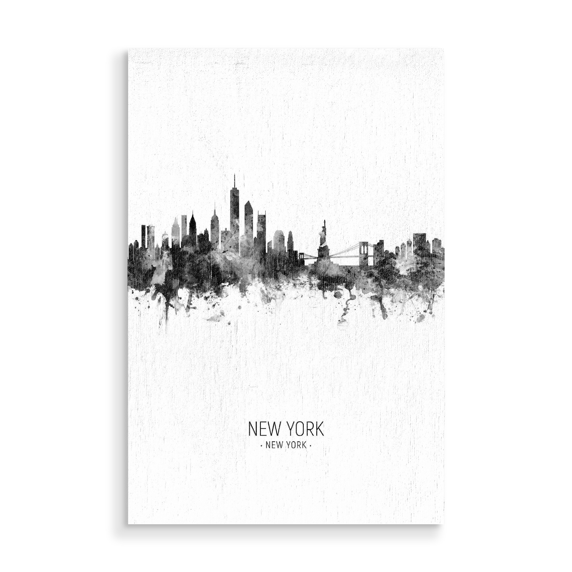 Holzbild "New York Skyline BW" artboxONE - Städte,Städte / New York,Schwarzweiß