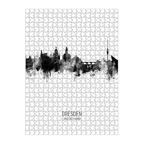 Puzzle Ravensburger "Dresden Germany Skyline BW" artboxONE - Städte,Schwarzweiß,Städte / Dresden