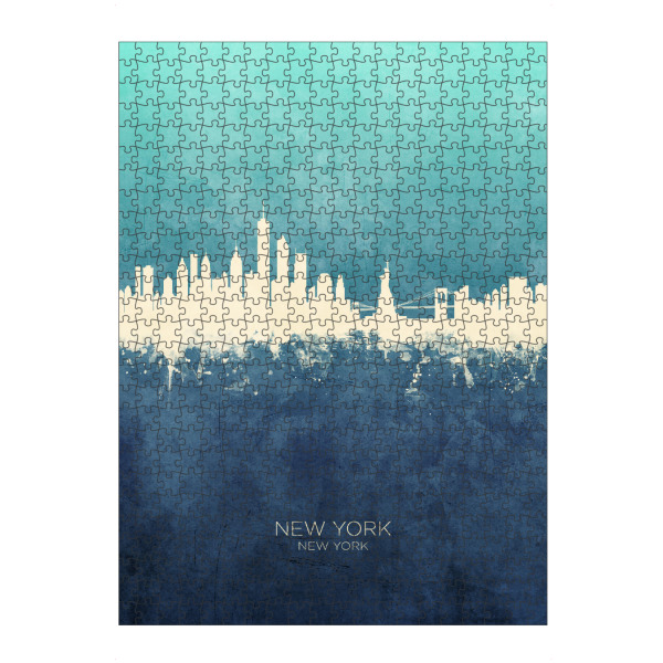 artboxONE Puzzle "New York Skyline NavyCyan" artboxONE - Städte,Städte / New York