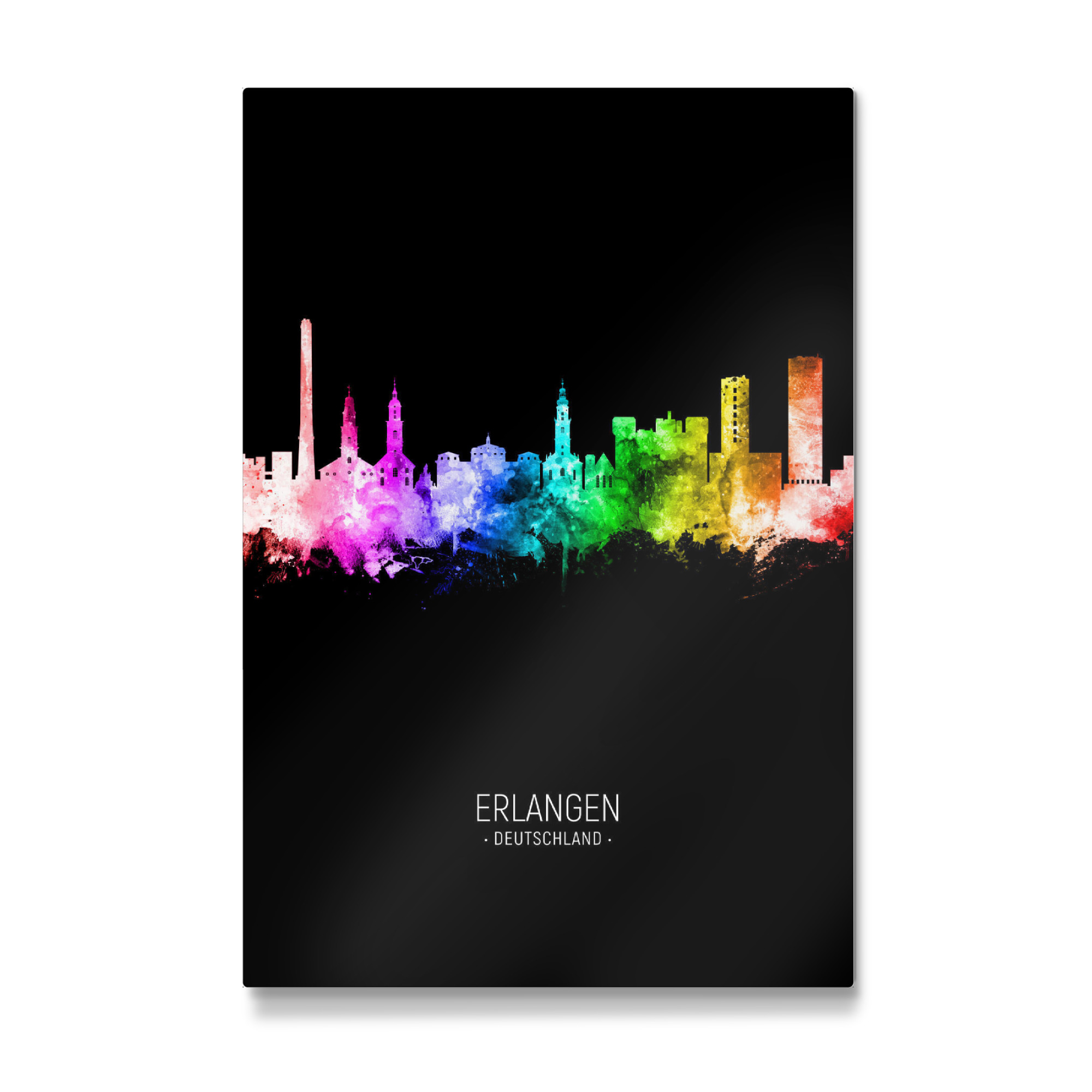 Galerie-Print "Erlangen Skyline Colour Black" 30x20 cm artboxONE