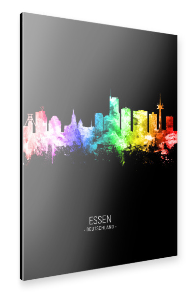 Alu-Dibond "Essen Germany Skyline Colour Black" 30x20 cm artboxONE